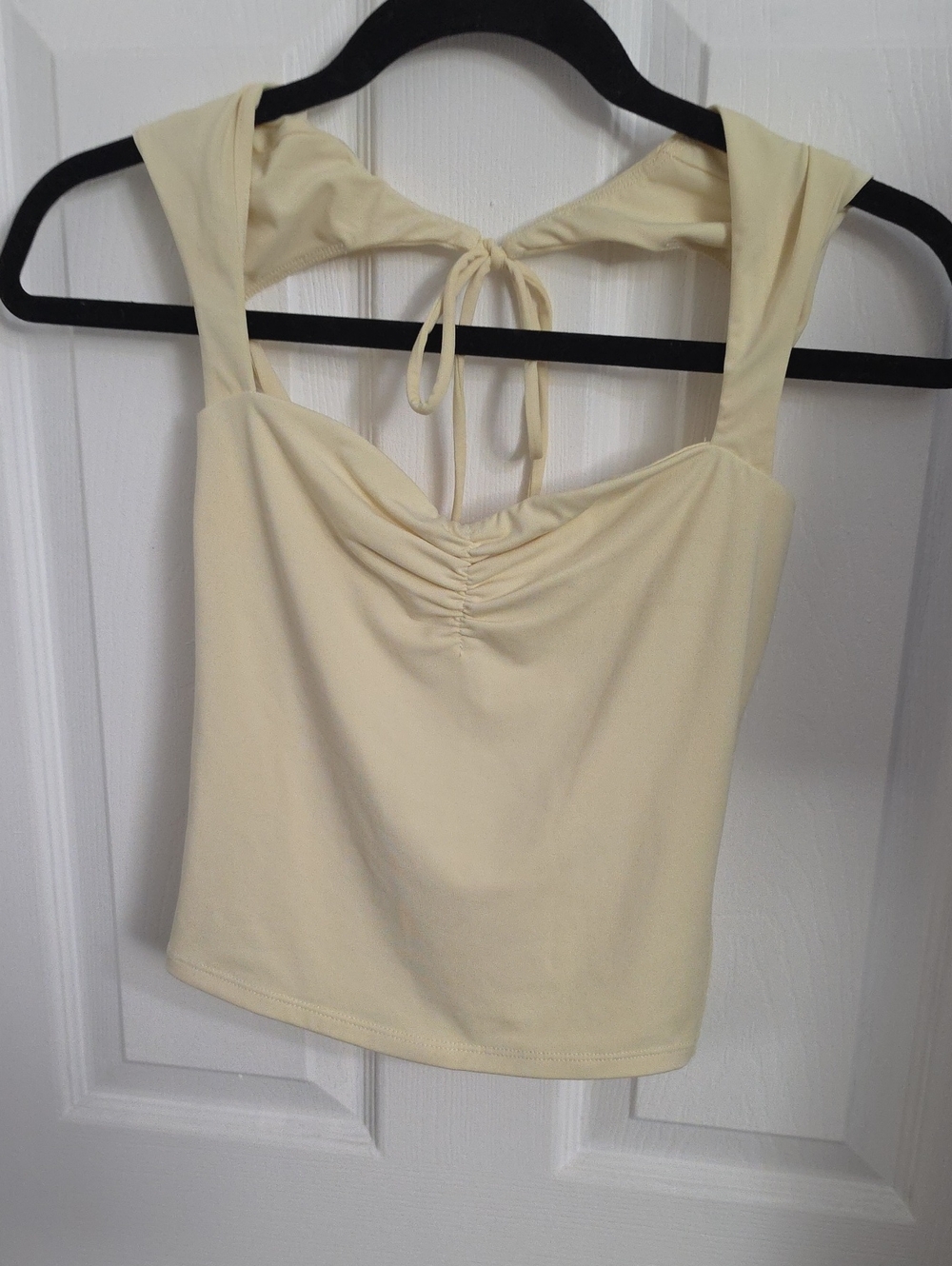 Garage YellowTie-Back Ruched Crop Camisole
